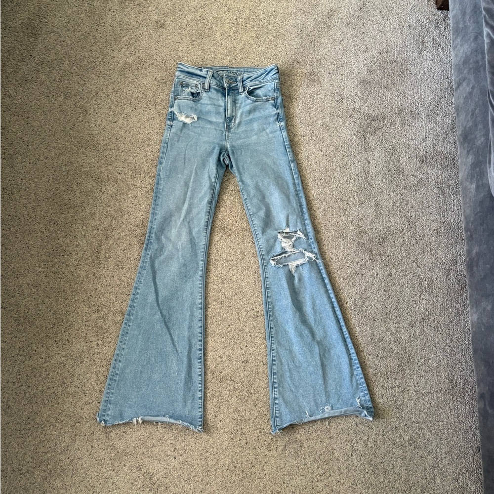 American Eagle Outfitters Light Blue Flare Jeans